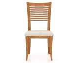 Canadel Dining Chair 0229 in FT InsideOut® and 01 Honey Washed, front view