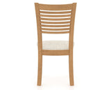 Canadel Dining Chair 0229 in FT InsideOut® and 20 Caramel Washed, back view