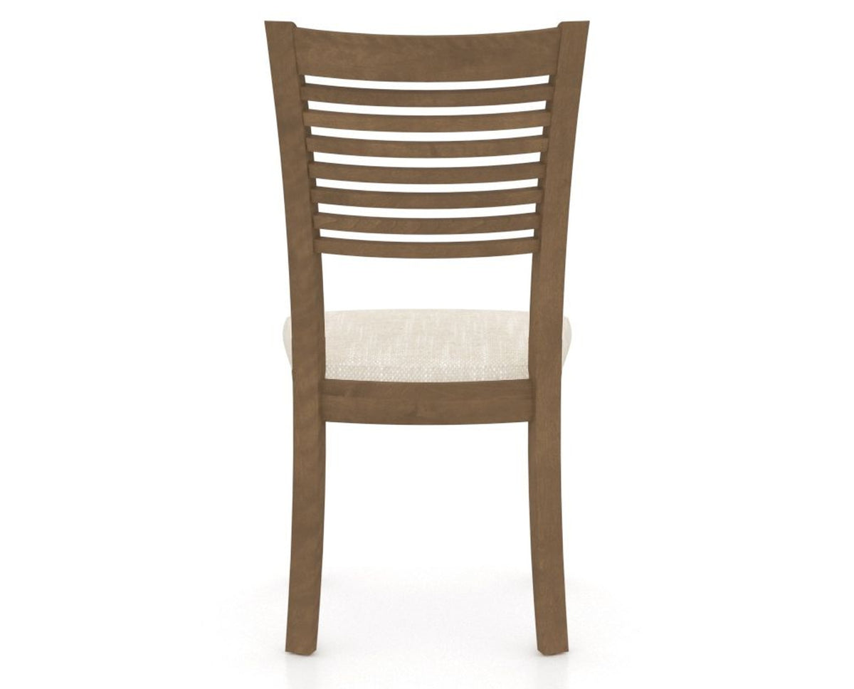 Canadel Dining Chair 0229 in FT InsideOut® and 25 Pecan Washed, back view