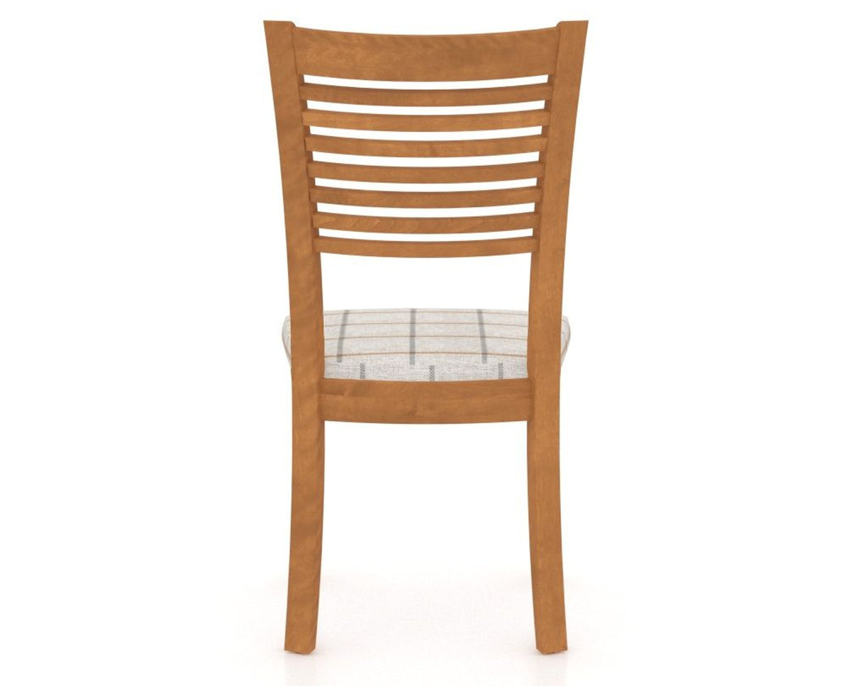 Canadel Dining Chair 0229 in OZ Fabric and 01 Honey Washed, back view