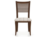 Canadel Dining Chair 0229 in OZ Fabric and 19 Cognac Washed, front view