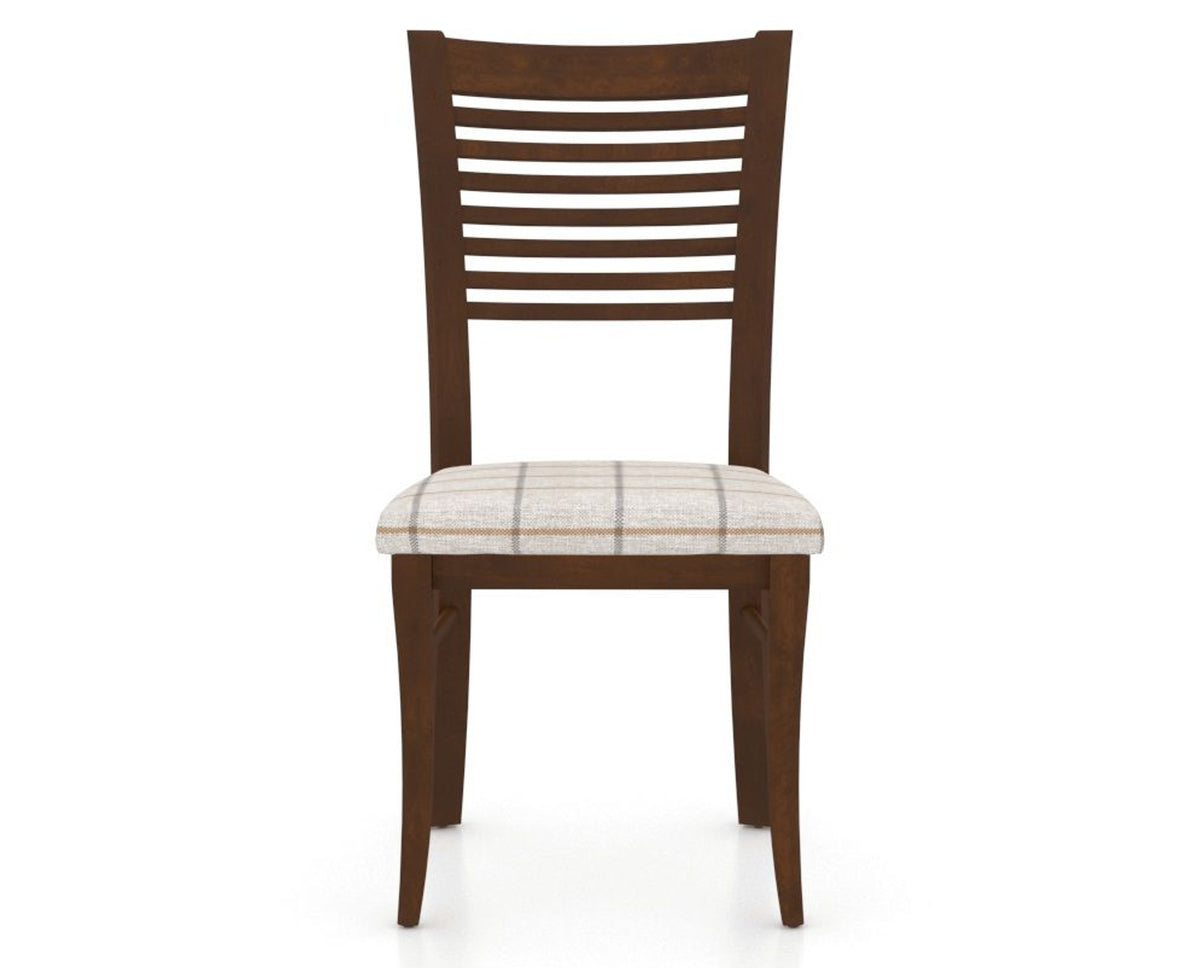 Canadel Dining Chair 0229 in OZ Fabric and 19 Cognac Washed, front view