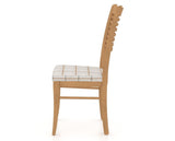 Canadel Dining Chair 0229 in OZ Fabric and 20 Caramel Washed, side view