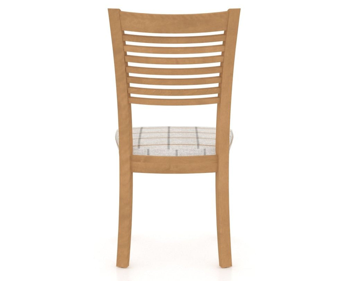 Canadel Dining Chair 0229 in OZ Fabric and 20 Caramel Washed, back view
