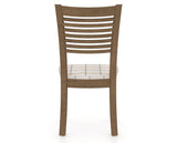 Canadel Dining Chair 0229 in OZ Fabric and 25 Pecan Washed, back view