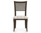Canadel Dining Chair 0229 in OZ Fabric and 29 Hazelnut Washed, front view