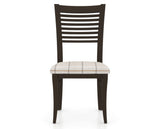Canadel Dining Chair 0229 in OZ Fabric and 59 Davy's Grey, front view