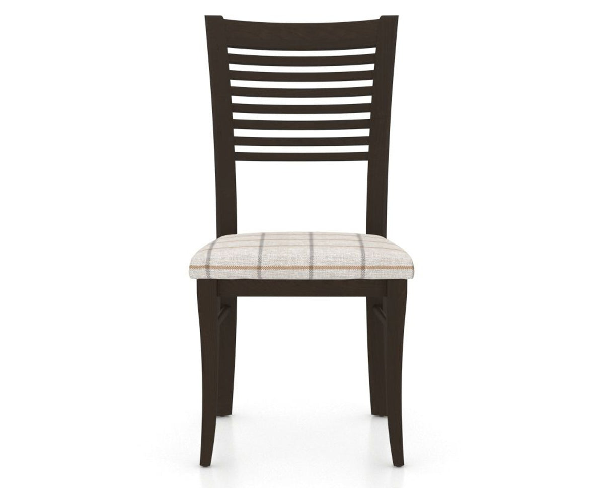 Canadel Dining Chair 0229 in OZ Fabric and 59 Davy's Grey, front view