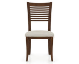 Canadel Dining Chair 0229 in TB Fabric and 19 Cognac Washed, front view