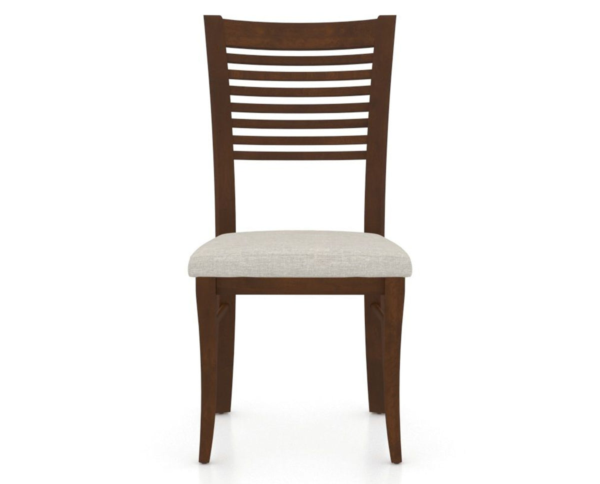 Canadel Dining Chair 0229 in TB Fabric and 19 Cognac Washed, front view