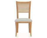 Canadel Dining Chair 0229 in TB Fabric and 20 Caramel Washed, front view