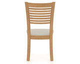 Canadel Dining Chair 0229 in TB Fabric and 20 Caramel Washed, back view