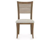 Canadel Dining Chair 0229 in TB Fabric and 25 Pecan Washed, front view