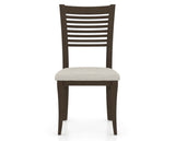 Canadel Dining Chair 0229 in TB Fabric and 29 Hazelnut Washed, front view