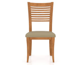 Canadel Dining Chair 0229 in XY Faux Leather and 01 Honey Washed, front view