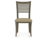 Canadel Dining Chair 0229 in XY Faux Leather and 08 Shadow, front view