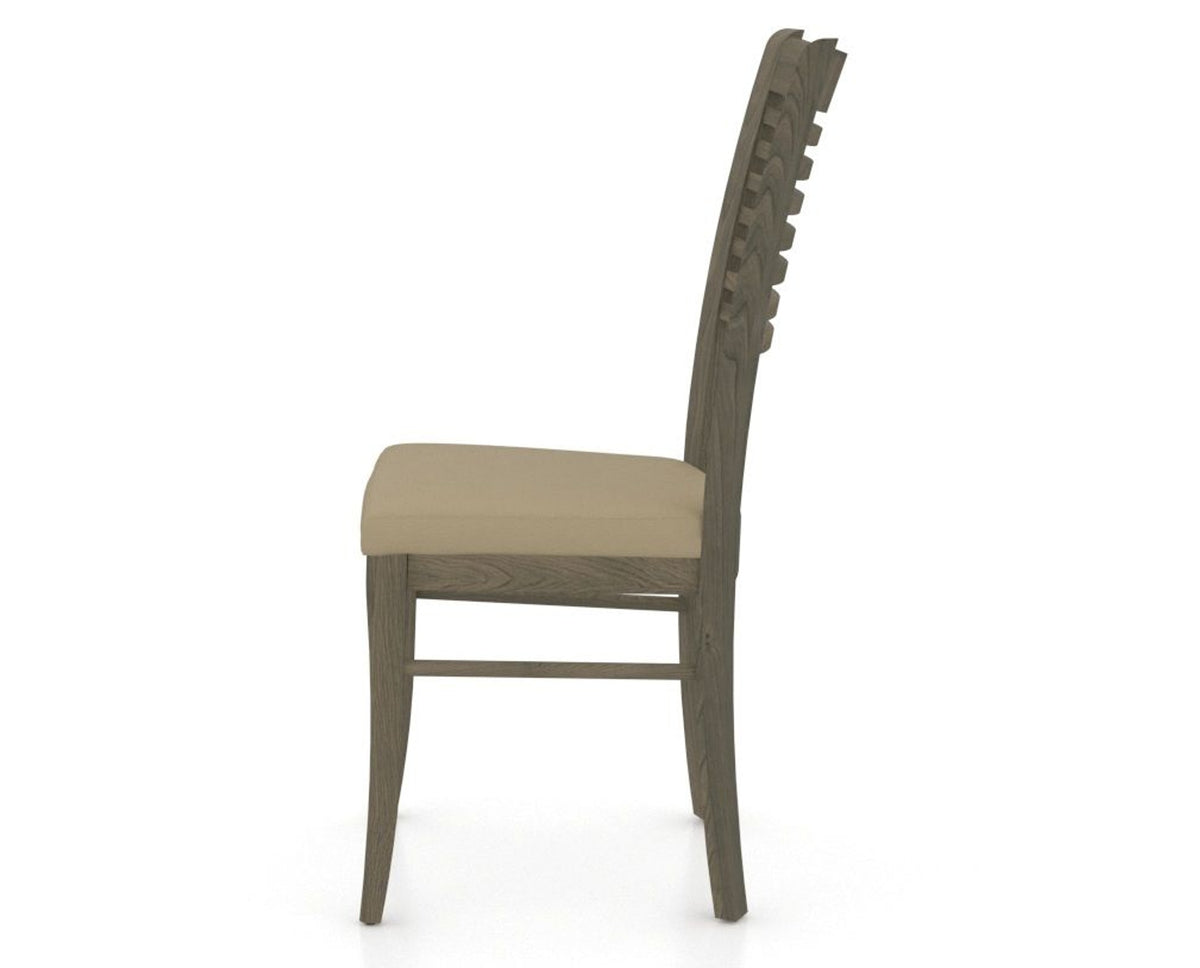 Canadel Dining Chair 0229 in XY Faux Leather and 08 Shadow, side view