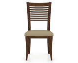 Canadel Dining Chair 0229 in XY Faux Leather and 19 Cognac Washed, front view