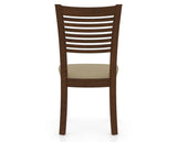 Canadel Dining Chair 0229 in XY Faux Leather and 19 Cognac Washed, back view