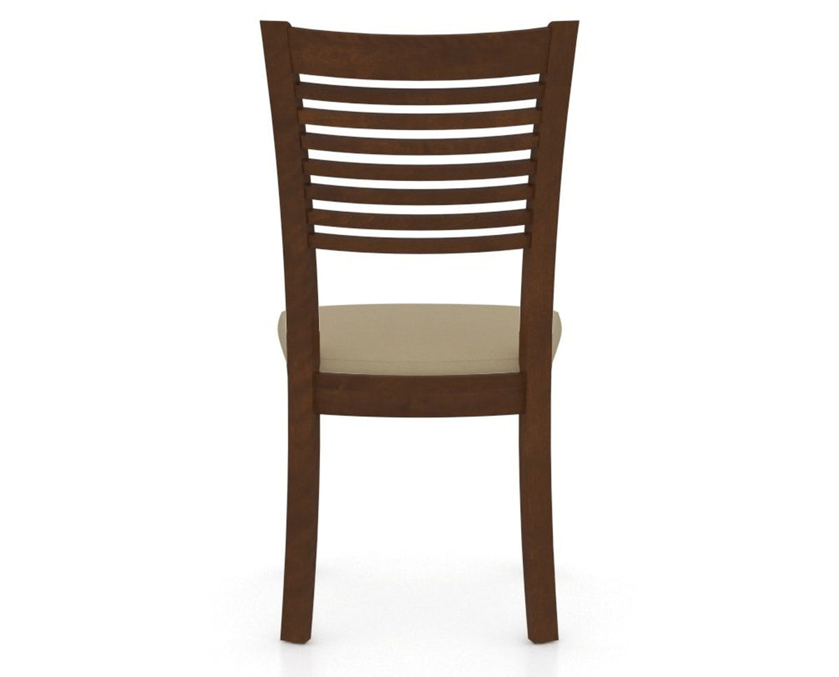 Canadel Dining Chair 0229 in XY Faux Leather and 19 Cognac Washed, back view