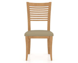 Canadel Dining Chair 0229 in XY Faux Leather and 20 Caramel Washed, front view