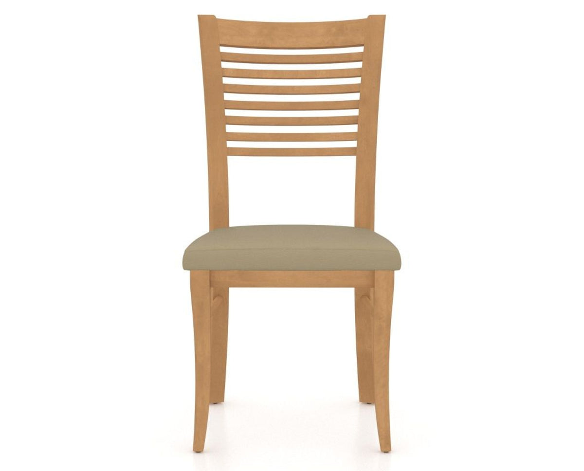 Canadel Dining Chair 0229 in XY Faux Leather and 20 Caramel Washed, front view