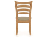 Canadel Dining Chair 0229 in XY Faux Leather and 20 Caramel Washed, back view