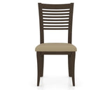 Canadel Dining Chair 0229 in XY Faux Leather and 29 Hazelnut Washed, front view