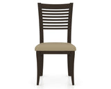 Canadel Dining Chair 0229 in XY Faux Leather and 59 Davy's Grey, front view