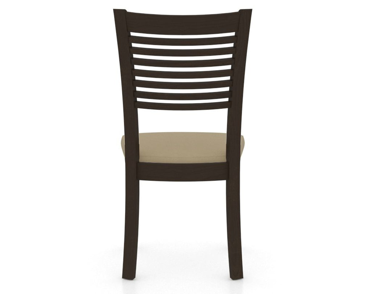 Canadel Dining Chair 0229 in XY Faux Leather and 59 Davy's Grey, back view