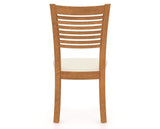Canadel Dining Chair 0229 in YJ Faux Leather and 01 Honey Washed, back view