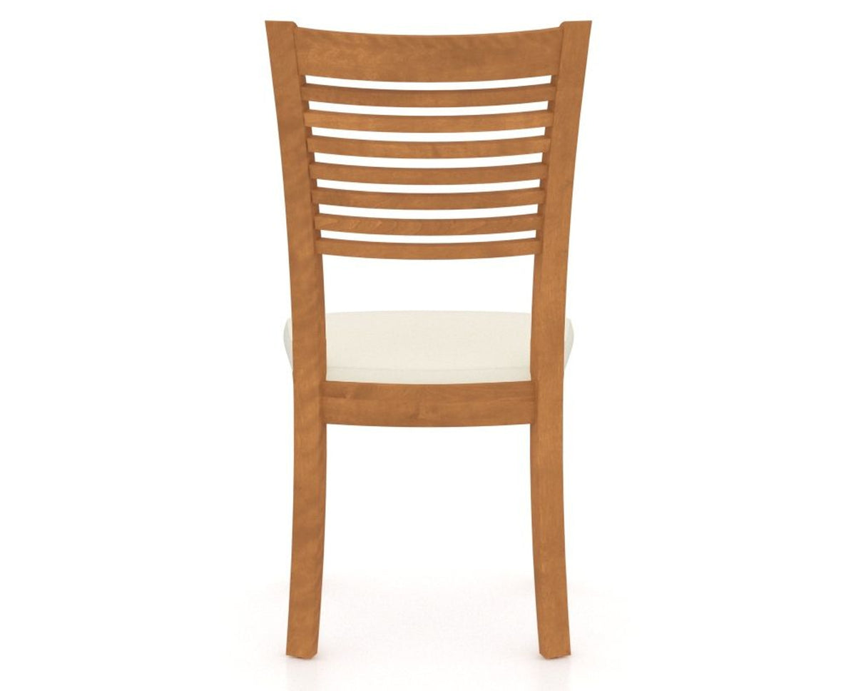 Canadel Dining Chair 0229 in YJ Faux Leather and 01 Honey Washed, back view
