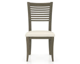 Canadel Dining Chair 0229 in YJ Faux Leather and 08 Shadow, front view