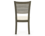 Canadel Dining Chair 0229 in YJ Faux Leather and 08 Shadow, back view