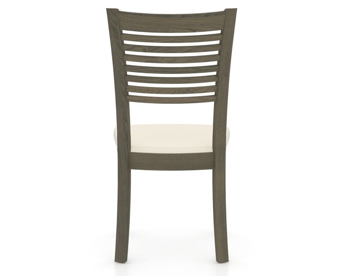 Canadel Dining Chair 0229 in YJ Faux Leather and 08 Shadow, back view