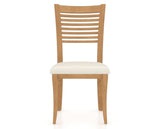 Canadel Dining Chair 0229 in YJ Faux Leather and 20 Caramel Washed, front view