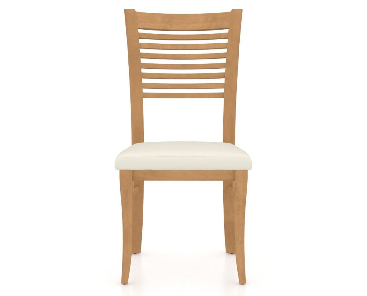 Canadel Dining Chair 0229 in YJ Faux Leather and 20 Caramel Washed, front view