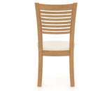 Canadel Dining Chair 0229 in YJ Faux Leather and 20 Caramel Washed, back view