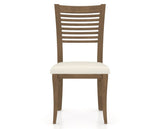 Canadel Dining Chair 0229 in YJ Faux Leather and 25 Pecan Washed, front view