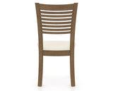 Canadel Dining Chair 0229 in YJ Faux Leather and 25 Pecan Washed, back view