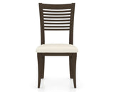 Canadel Dining Chair 0229 in YJ Faux Leather and 29 Hazelnut Washed, front view