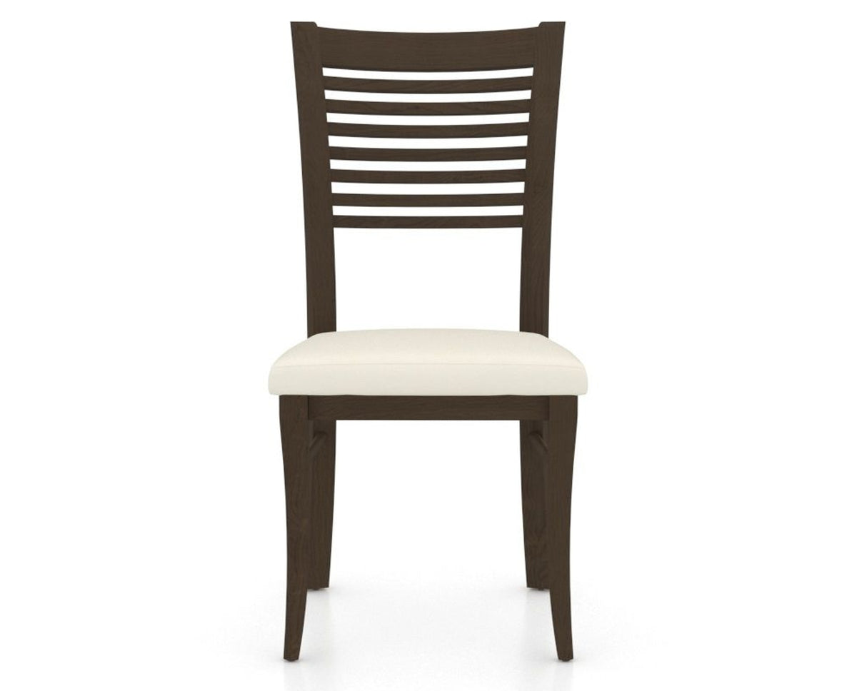 Canadel Dining Chair 0229 in YJ Faux Leather and 29 Hazelnut Washed, front view