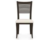 Canadel Dining Chair 0229 in YJ Faux Leather and 59 Davy's Grey, front view