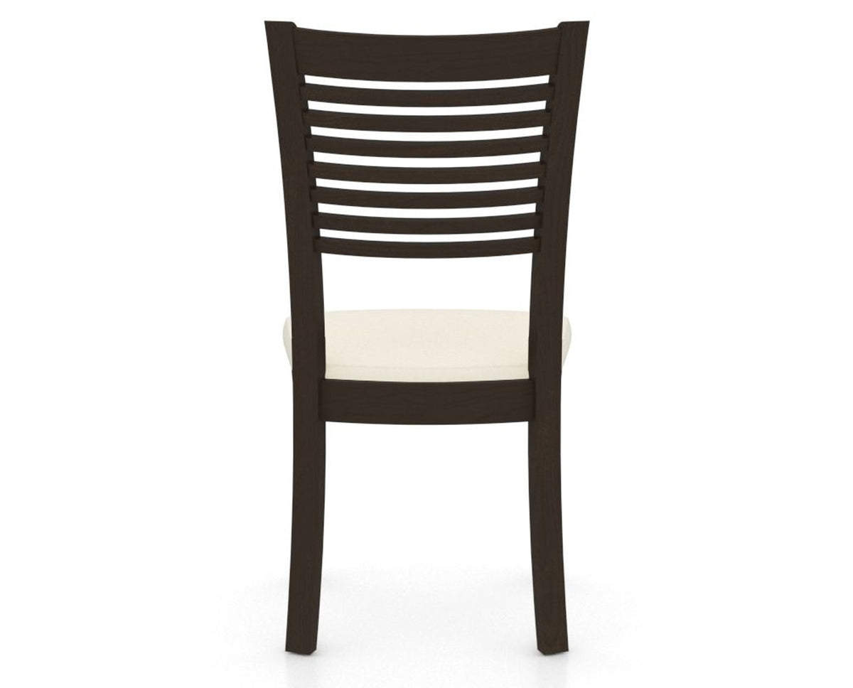 Canadel Dining Chair 0229 in YJ Faux Leather and 59 Davy's Grey, back view