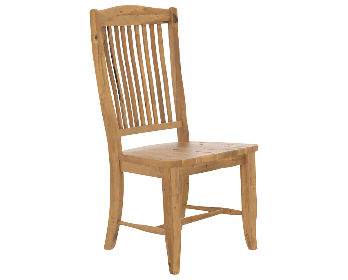 Canadel Champlain Wood Dining Chair 0232 in Honey Washed, three-quarter view