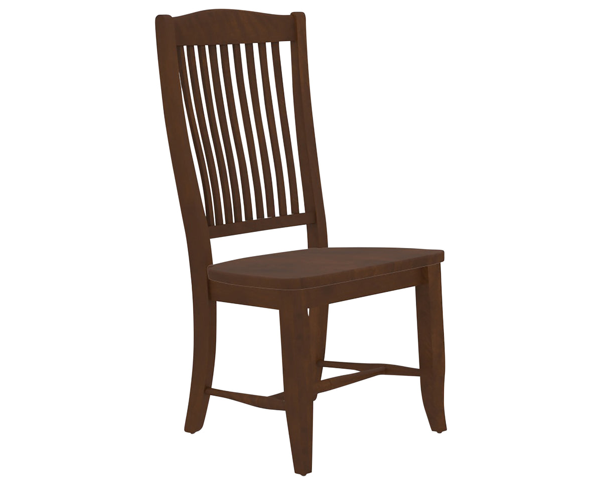 Canadel Everyone Dining Chair in Cognac Washed, three-quarter view