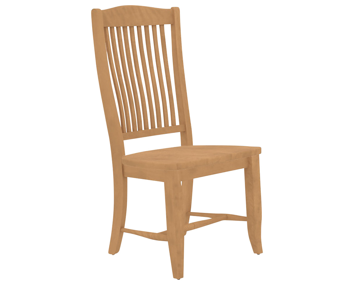 Canadel Everyone Dining Chair in Caramel Washed, three-quarter view