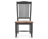 Canadel Champlain Dining Chair in Black and Spice Washed, front view