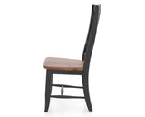 Canadel Champlain Dining Chair in Black and Spice Washed, side view