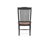 Canadel Champlain Dining Chair in Black and Spice Washed, back view